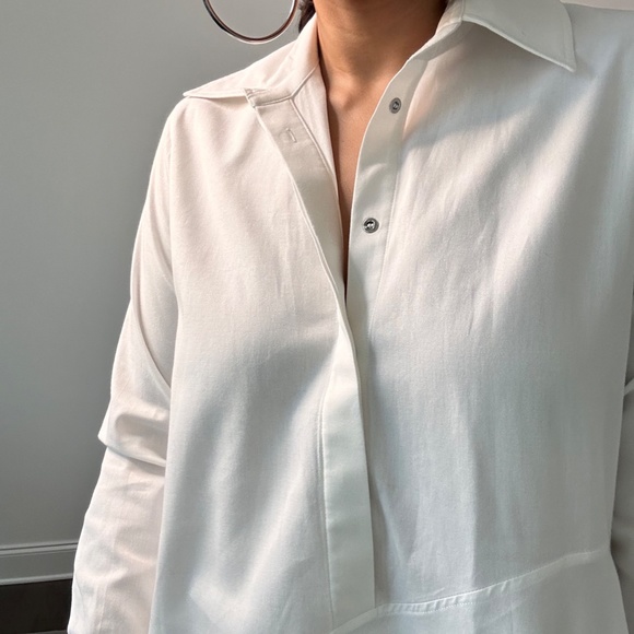 Marques Almeida White Shirt Dress with Hankerchief Hemline - Picture 4 of 16